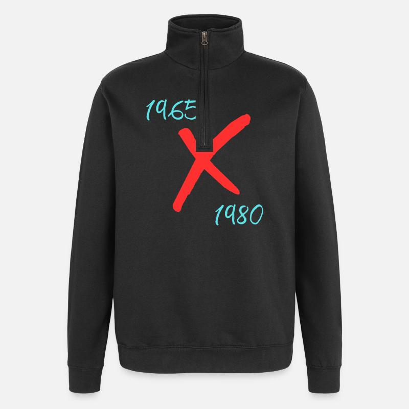 Génération X - Sweat à zip 1/4 - noir