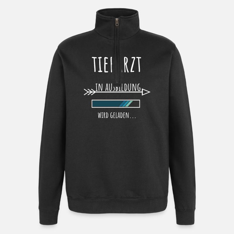 Tiermedizin Studium Beruf Ausbildung Tierarzt - Quarter-Zip-Sweatshirt - Schwarz
