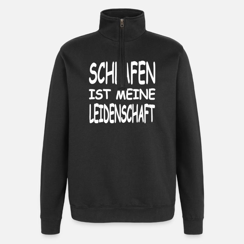 Schlafen - Quarter-Zip-Sweatshirt - Schwarz