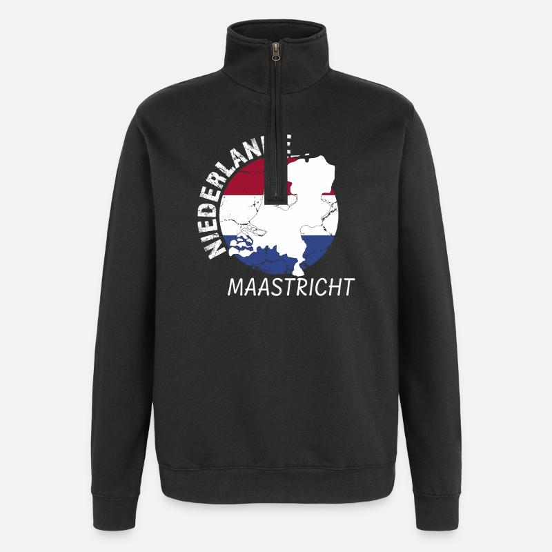 Maastricht - Sweat à zip 1/4 - noir
