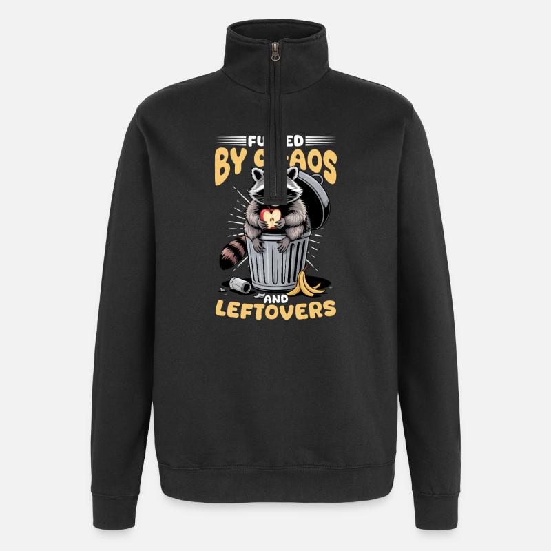 Drôle de raton laveur - Sweat à zip 1/4 - noir