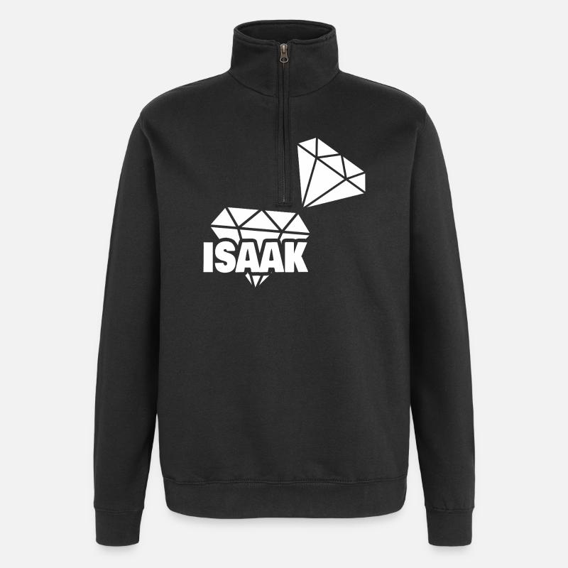 Kostbar Isaak - Quarter-Zip-Sweatshirt - Schwarz