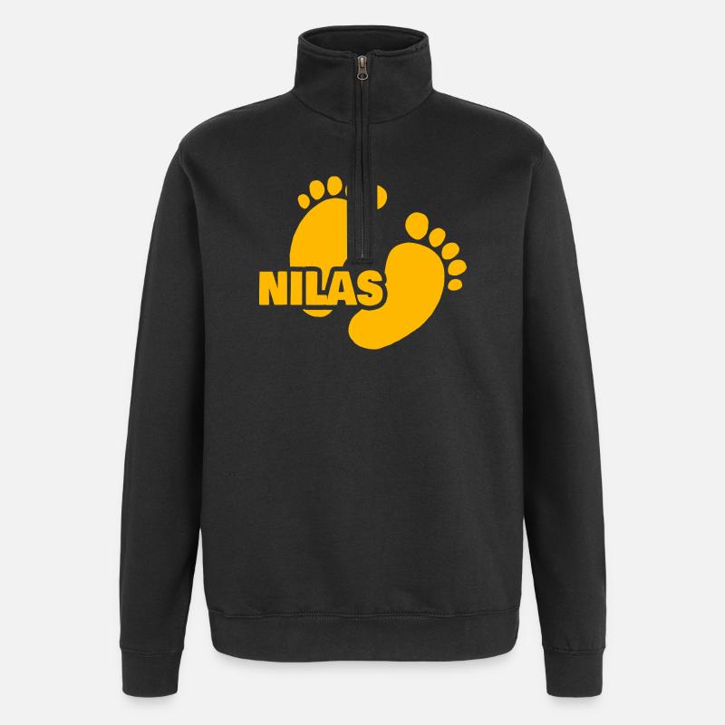 Nilas - Sweat à zip 1/4 - noir