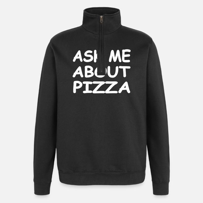 Pizza - Sweat à zip 1/4 - noir