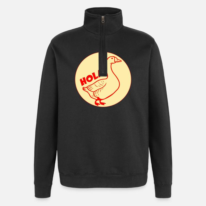 Hello Goose - Quarter-Zip Sweatshirt - black
