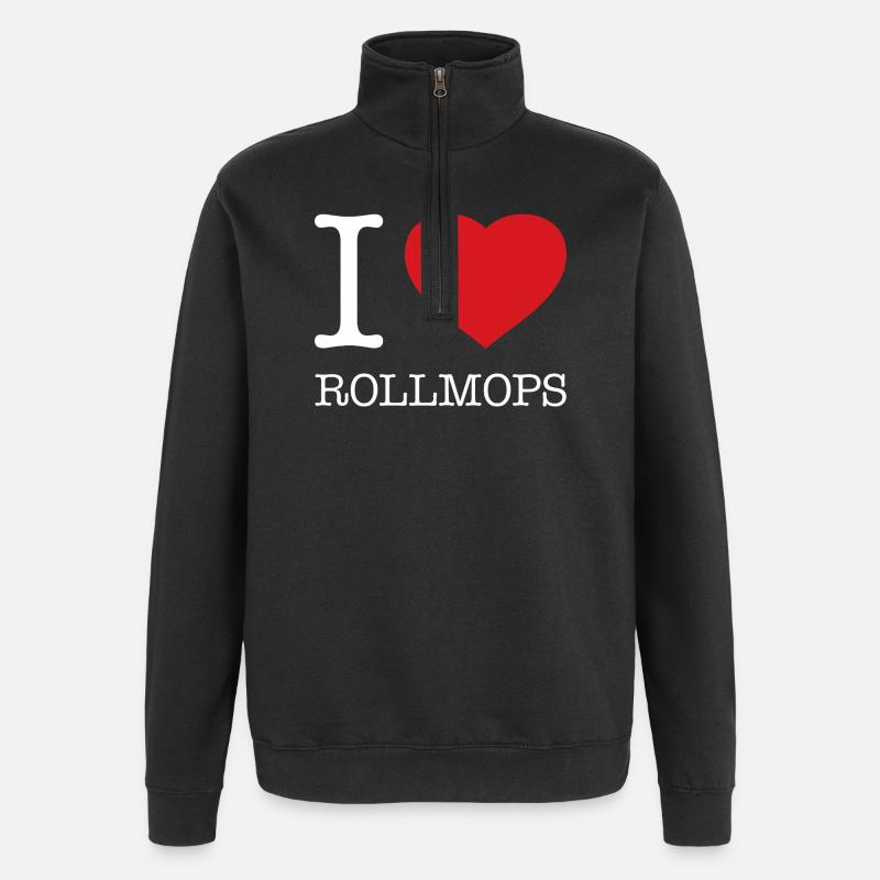 J’adore Rollmops - Sweat à zip 1/4 - noir