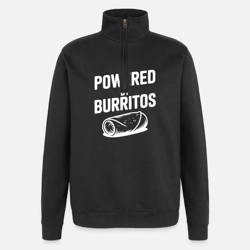 Powered by Burritos - Quarter-Zip Sweatshirt - black