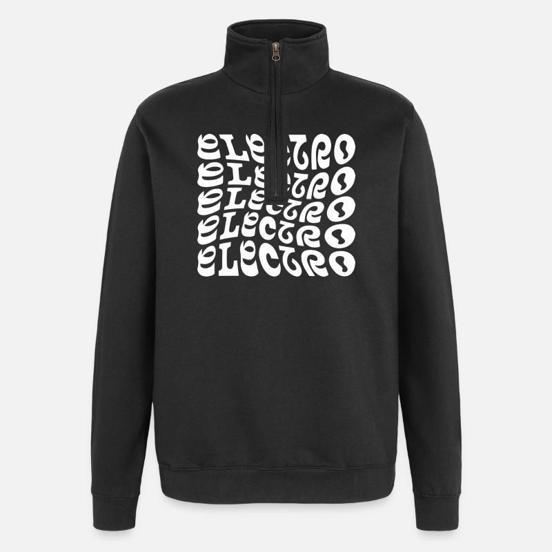 Electro music logo design - Quarter-Zip Sweatshirt - black