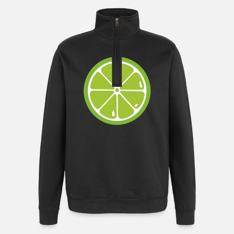 Limette Lime - Quarter-Zip Sweatshirt - black