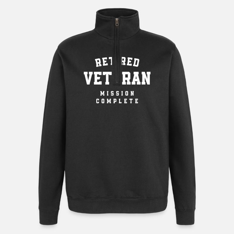 Vétéran retraité Mission Militaire complet Retraité - Sweat à zip 1/4 - noir