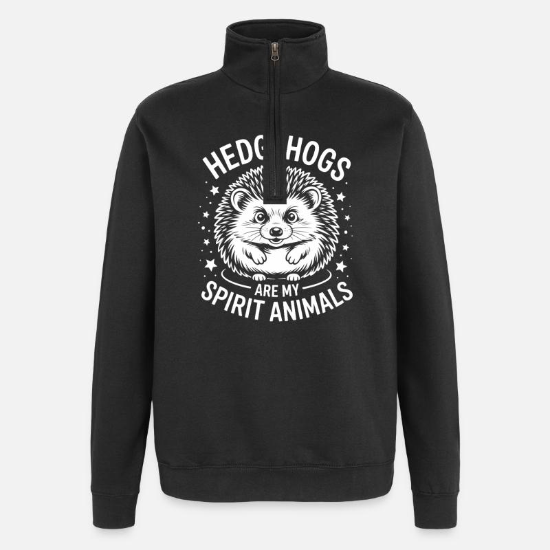 Hedgehog Saying Funny Hedgehog Gift - Quarter-Zip Sweatshirt - black