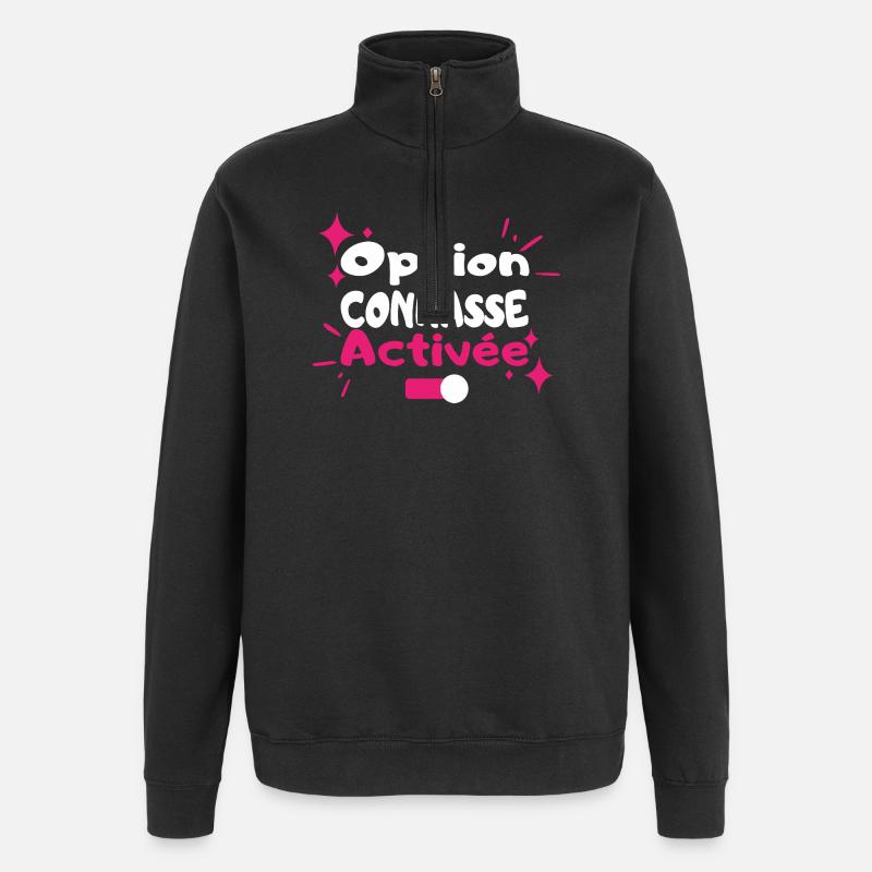 Diva-aktivierte Option - Quarter-Zip-Sweatshirt - Schwarz