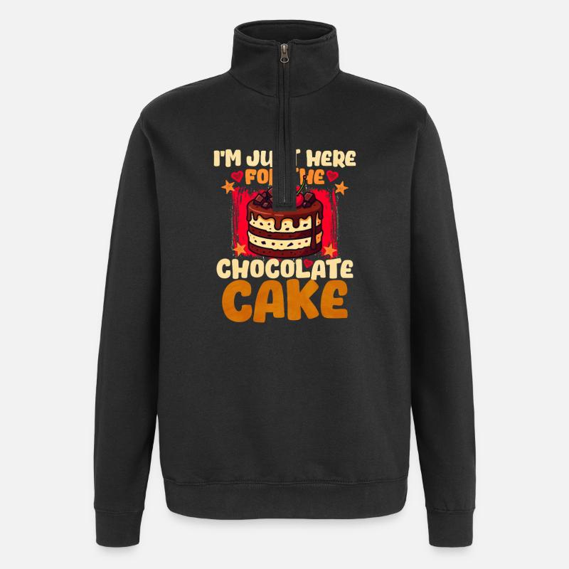Cake Chocolate Cake - Quarter-Zip Sweatshirt - black