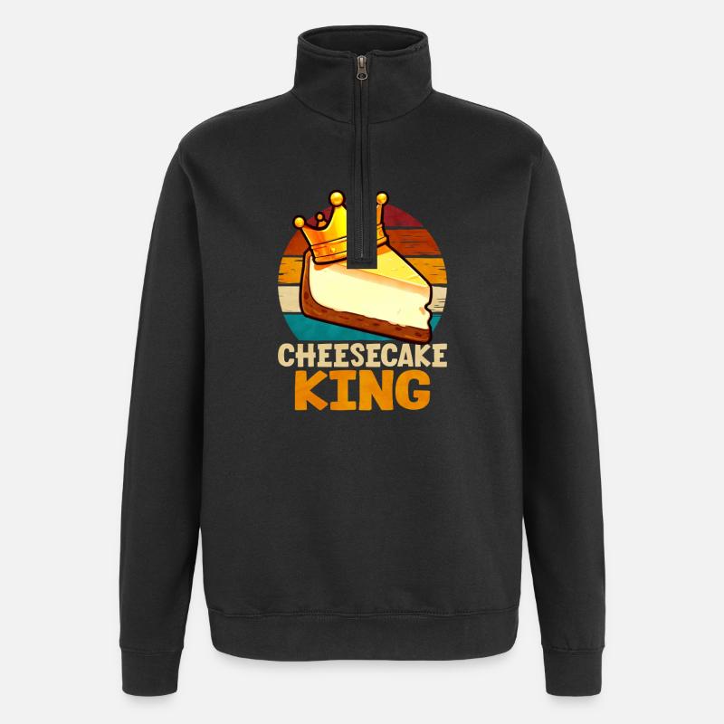 Cheesecake King Rétro - Sweat à zip 1/4 - noir