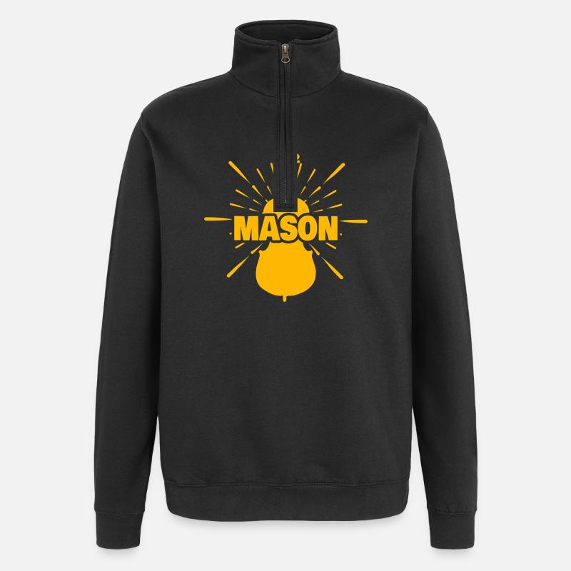 Maçon - Sweat à zip 1/4 - noir