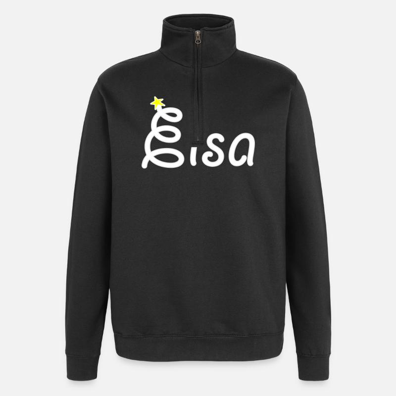 Elsa - Sweat à zip 1/4 - noir