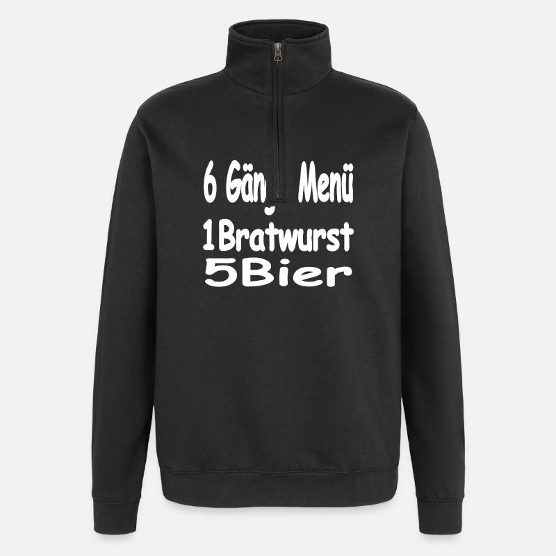 Bier - Quarter-Zip-Sweatshirt - Schwarz