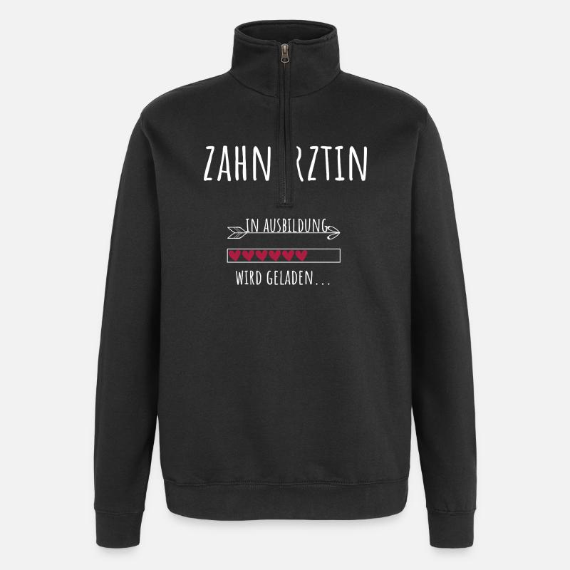 Zahnmedizin Studentin Beruf Ausbildung Zahnärztin - Quarter-Zip-Sweatshirt - Schwarz
