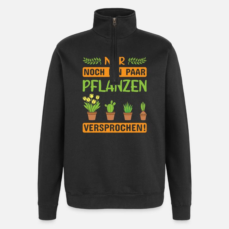 Garten Gärtner Gärtnern Gartenarbeit Gartenarbeit - Quarter-Zip-Sweatshirt - Schwarz