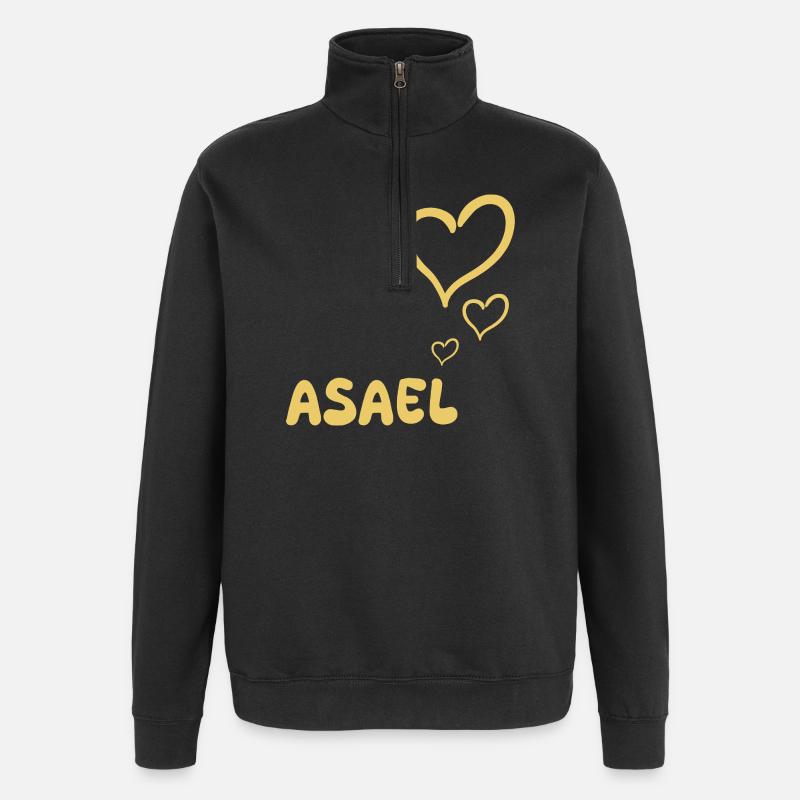 Gift for Asael - Quarter-Zip Sweatshirt - black