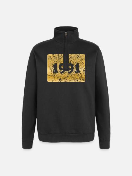Numéro 1991 - Sweat à zip 1/4 - noir