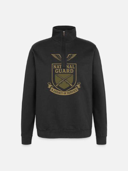Army Veteran National Guard Veteran in - Quarter-Zip Sweatshirt - black