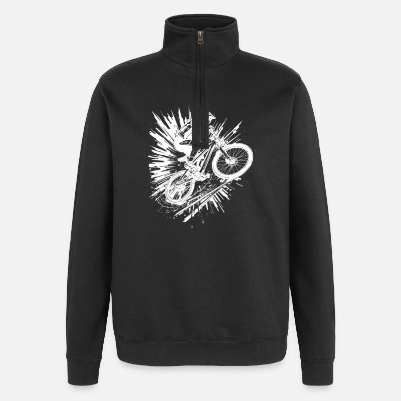 VTT Cyclisme VTT - Sweat à zip 1/4 - noir