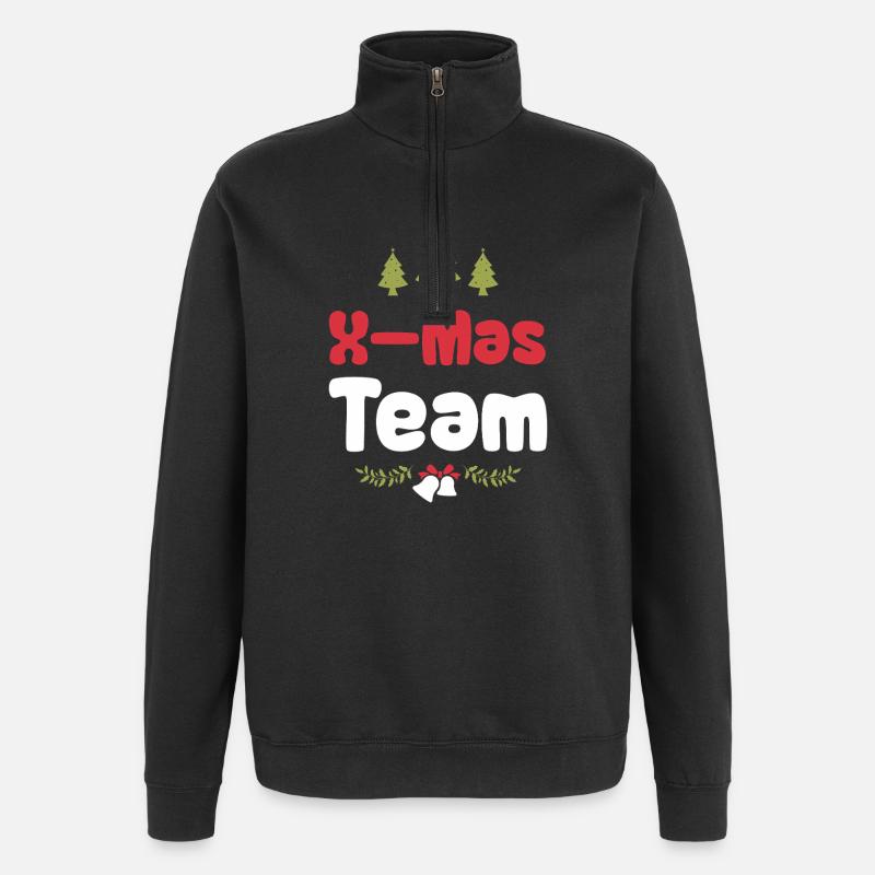 L’équipe X-Mas - Sweat à zip 1/4 - noir