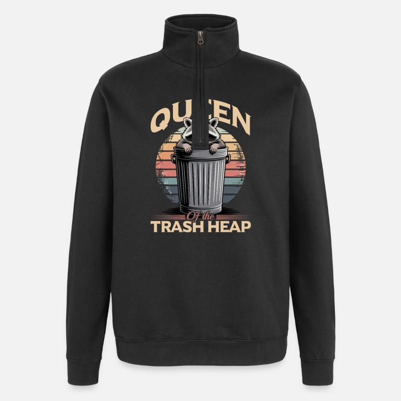 Drôle de raton laveur - Sweat à zip 1/4 - noir