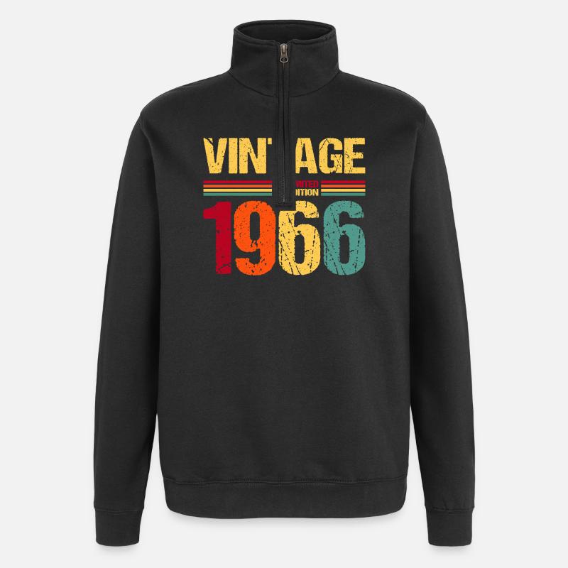 1966 Né 60e anniversaire - Sweat à zip 1/4 - noir