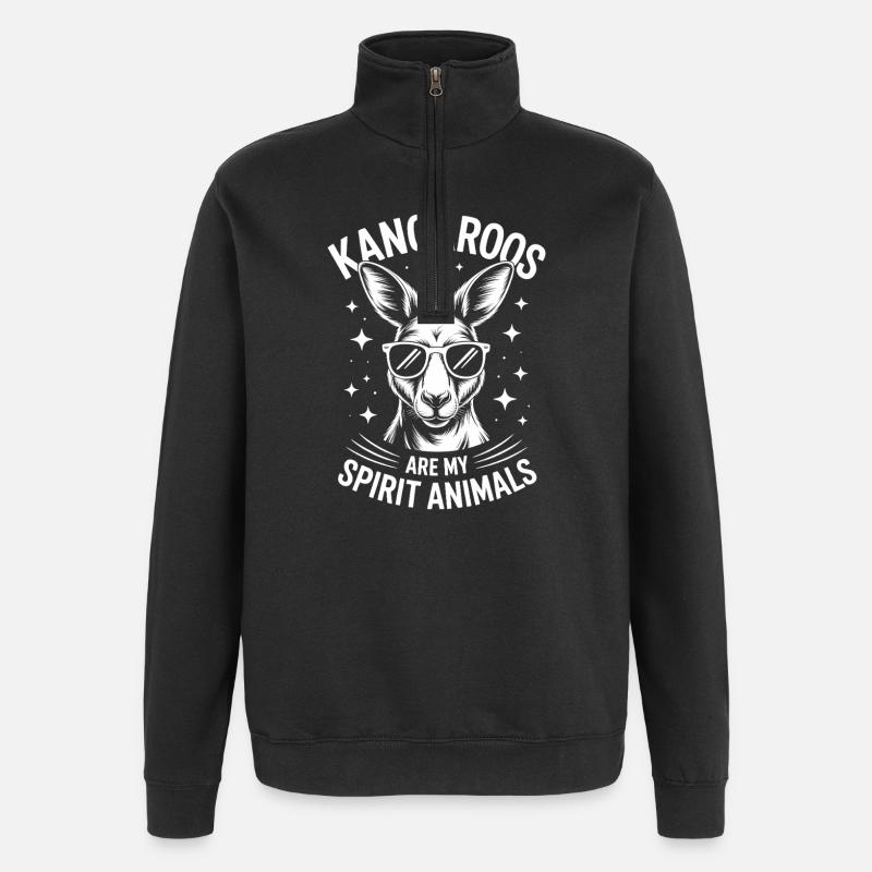 Kangaroo Spruch Kangaroo Lustige Kangaroo Geschenk - Quarter-Zip-Sweatshirt - Schwarz