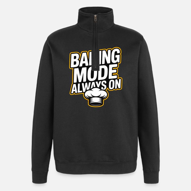 Backmodus Immer An - Quarter-Zip-Sweatshirt - Schwarz