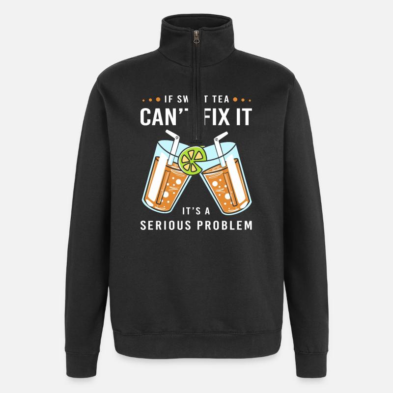 Chai Tee - Quarter-Zip-Sweatshirt - Schwarz