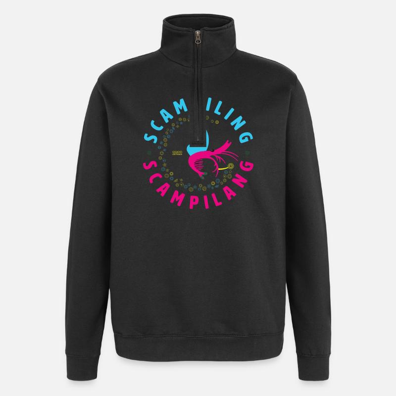Scampiling - Quarter-Zip-Sweatshirt - Schwarz