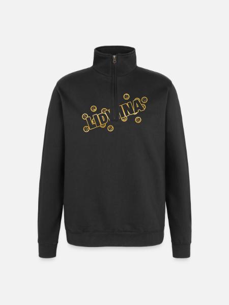 Name: Lidwina - Quarter-Zip Sweatshirt - black