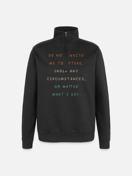 Techno House Electro Festival Hardstyle EDM - Quarter-Zip Sweatshirt - black