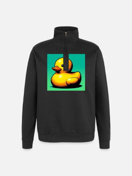 Duckling Duck Duck Duck - Quarter-Zip Sweatshirt - black
