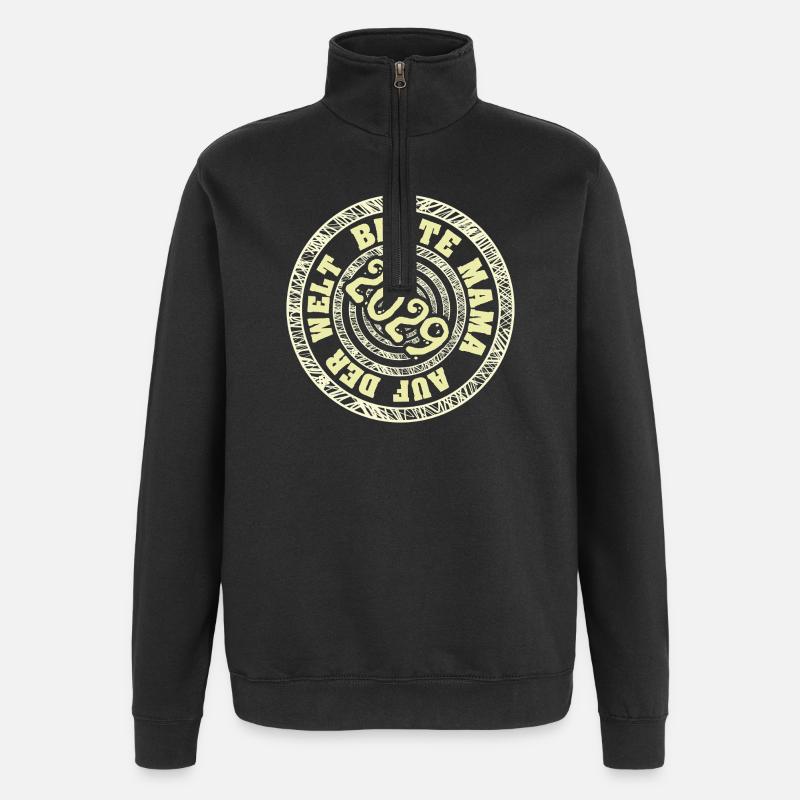 2029 - Sweat à zip 1/4 - noir