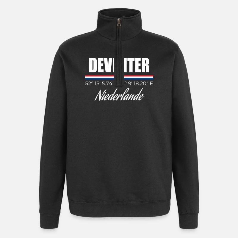 Deventer - Quarter-Zip-Sweatshirt - Schwarz