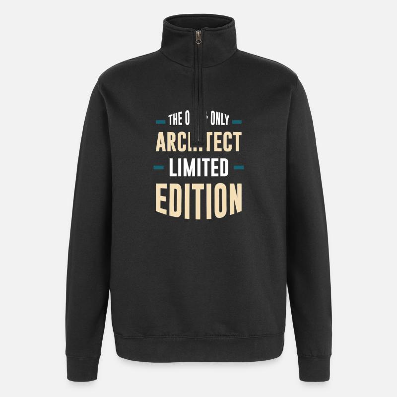 Einzigartiger Architekt Limited Edition - Quarter-Zip-Sweatshirt - Schwarz