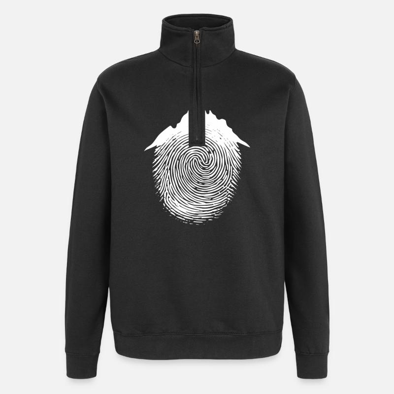 Hiker Mountain Climber Art Climbing - Quarter-Zip Sweatshirt - black