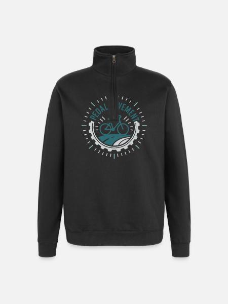 Pedal Pavement - Quarter-Zip Sweatshirt - black