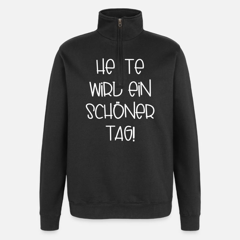 Positive, confident, positive thinking, motivation - Quarter-Zip Sweatshirt - black