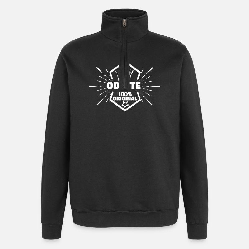 Cadeau pour Odette - Sweat à zip 1/4 - noir