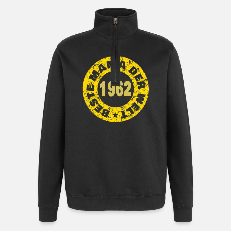 1962 - Sweat à zip 1/4 - noir