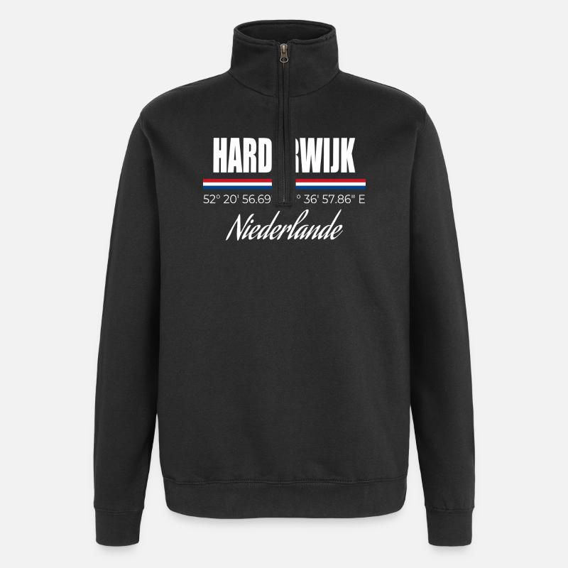 Harderwijk - Quarter-Zip-Sweatshirt - Schwarz
