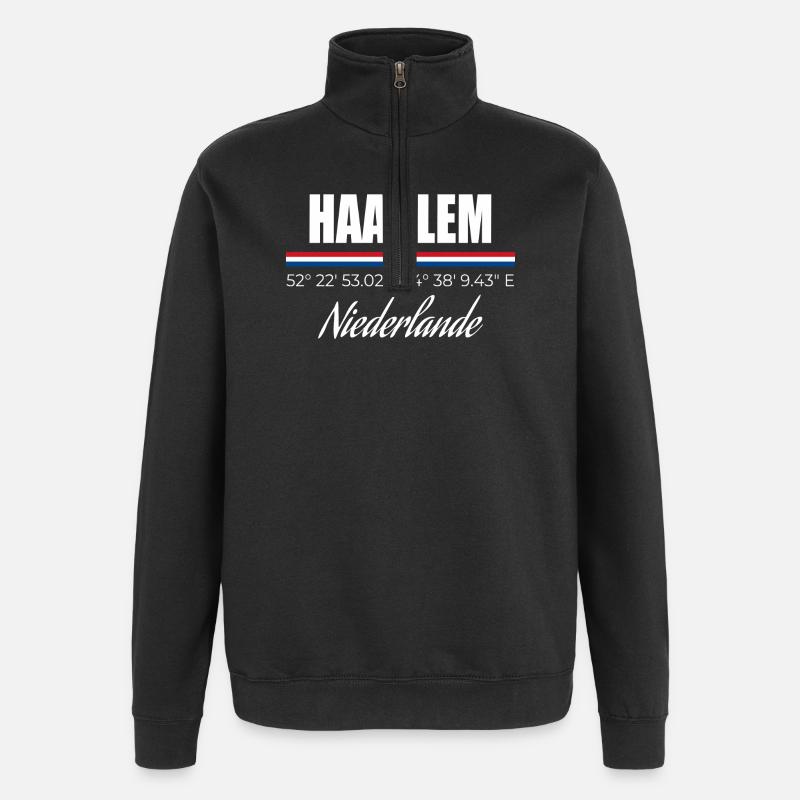 Haarlem - Quarter-Zip Sweatshirt - black