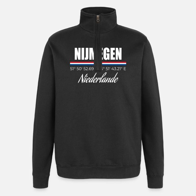 Nijmegen - Quarter-Zip-Sweatshirt - Schwarz