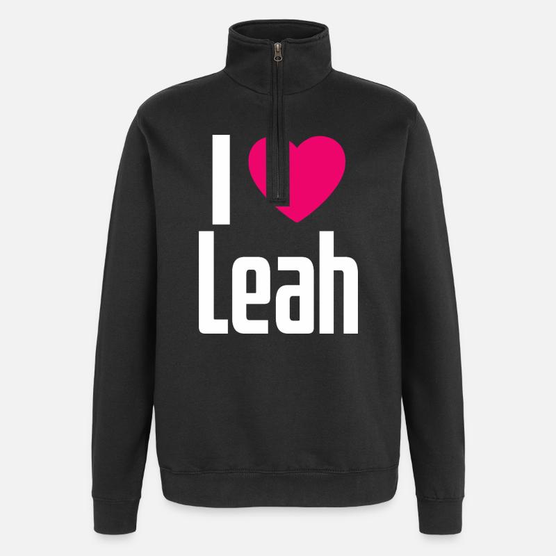 J’aime Leah Pink Heart J’aime Leah - Sweat à zip 1/4 - noir