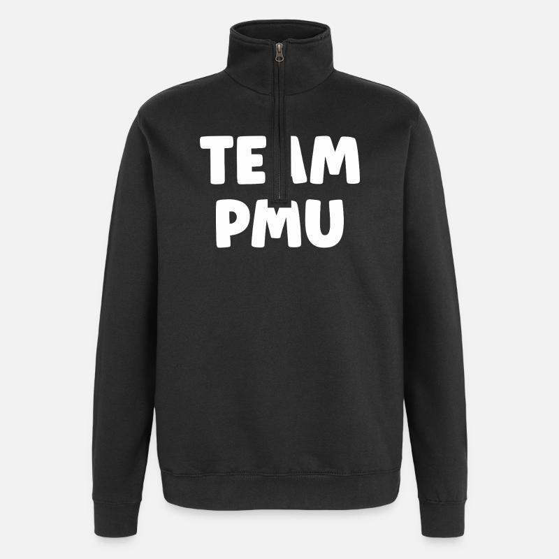 pmu - Sweat à zip 1/4 - noir